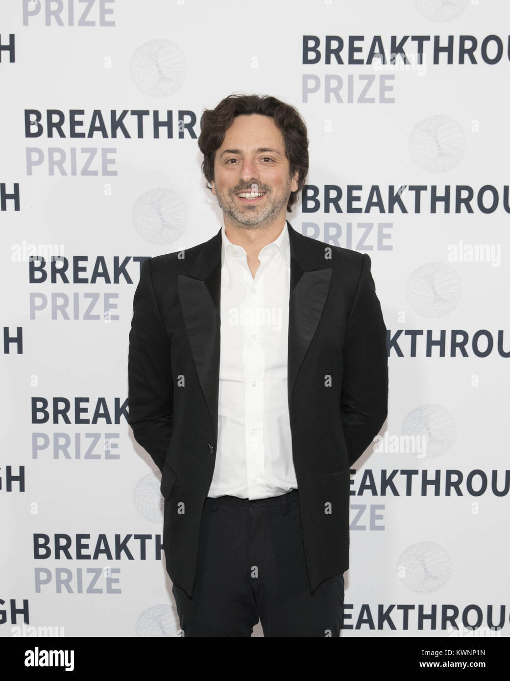 Stars of Screen, Stage and Sport Gather in Silicon Valley to Celebrate Science at 6th Annual 'Breakthrough Prize'  Featuring: Sergey Brin Where: Menlo Park, California, United States When: 03 Dec 2017 Credit: Drew Altizer/WENN.com Stock Photo