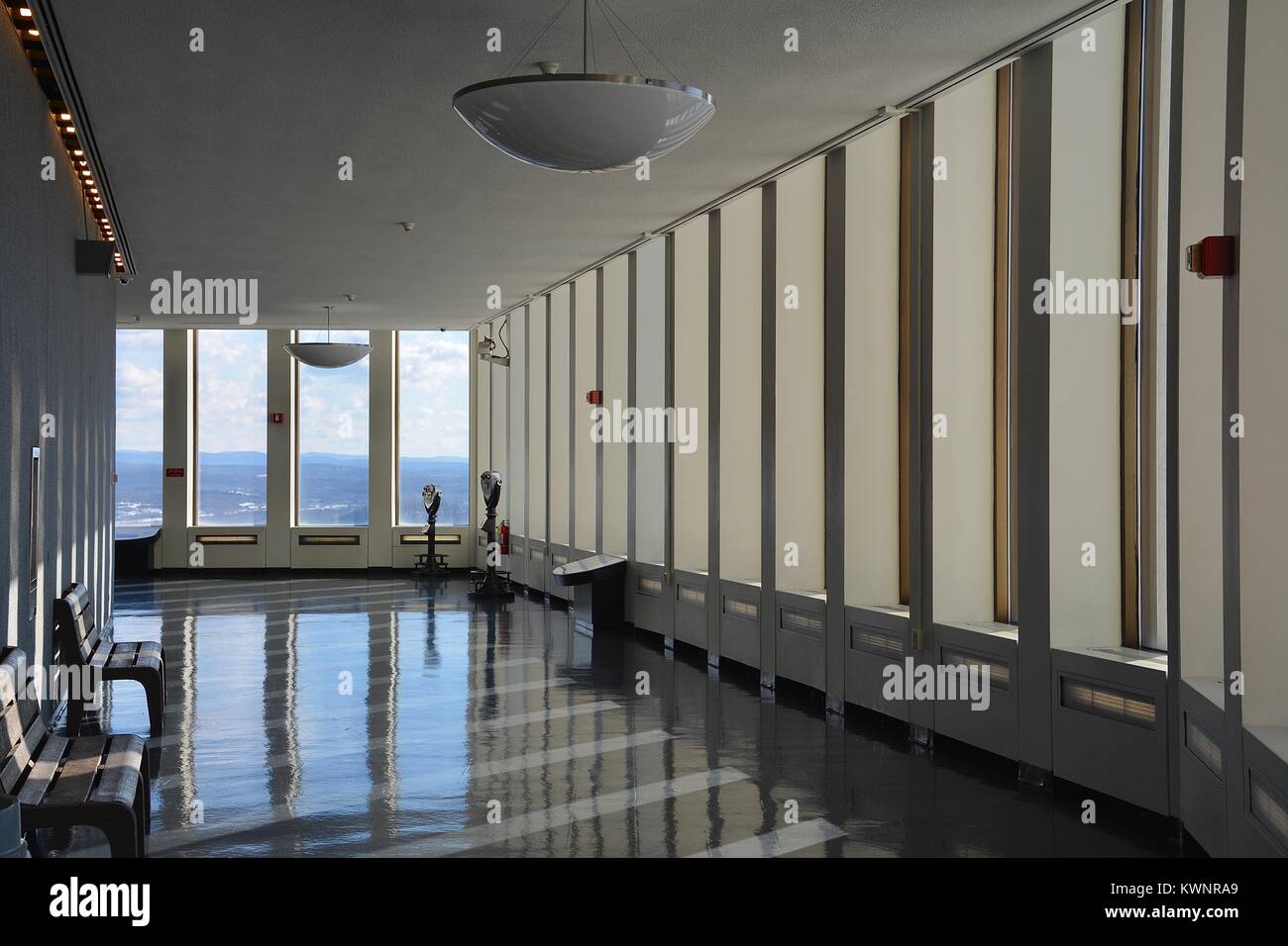 Interior of the Corning Tower 42nd floor Observation Deck at the