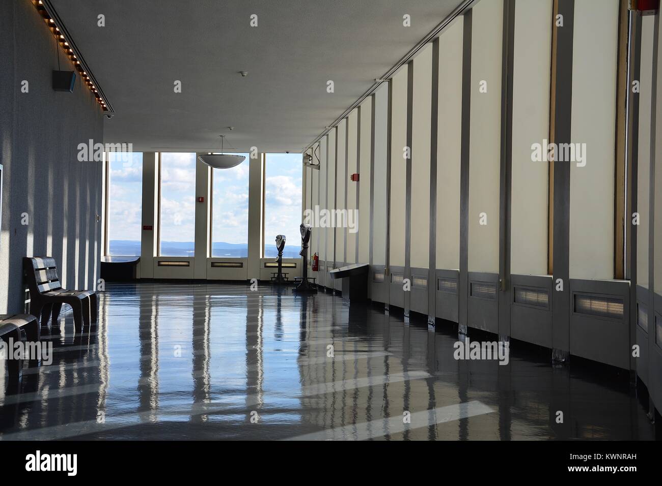 Interior of the Corning Tower 42nd floor Observation Deck at the