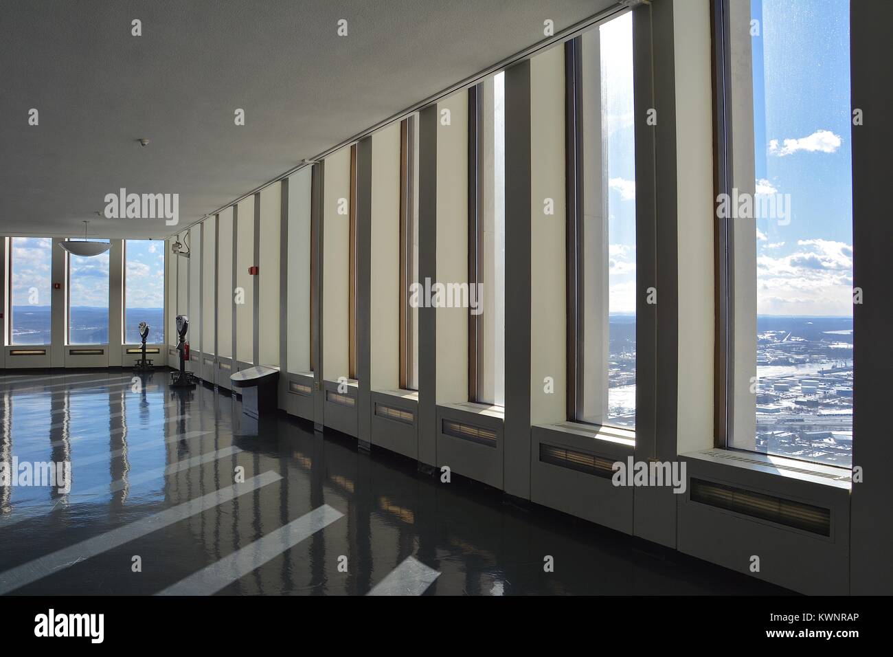 Interior of the Corning Tower 42nd floor Observation Deck at the