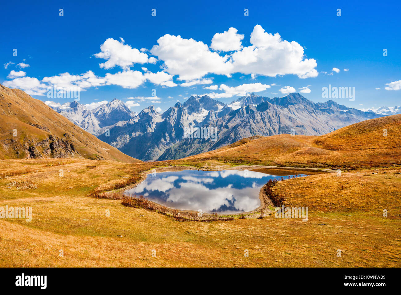Koruldi Lake in Main Caucasian ridge, Svaneti region of Georgia Stock Photo  - Alamy