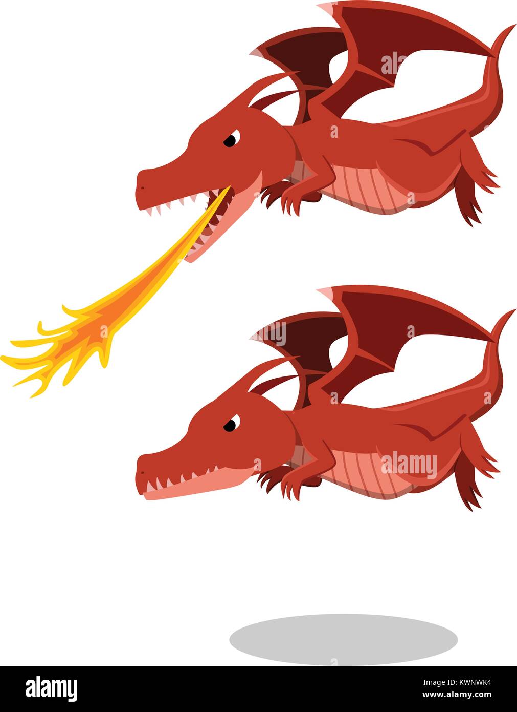 Dragon fire vector hi-res stock photography and images - Alamy
