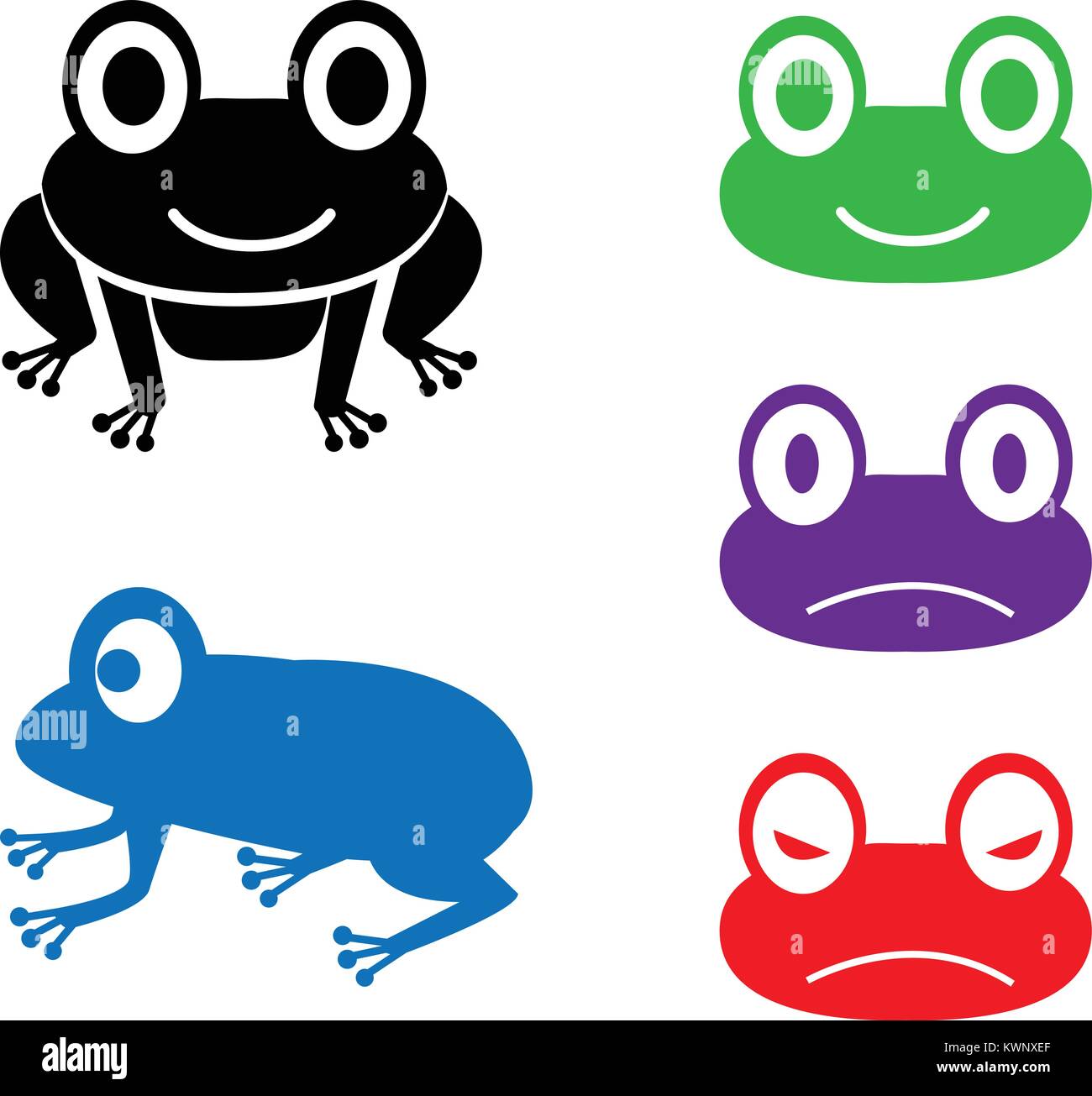 Set Of Frog Icon In Cartoon Style Vector Design Stock Vector Image Art Alamy Set Of Frog Icon In Cartoon Style Vector Design Stock Vector Image Art Alamy