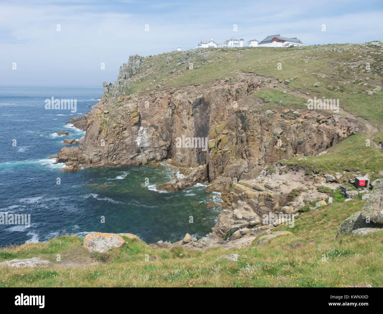 Land's End Headland, West Penwith Peninsula, Cornwall, England, UK in June Stock Photo