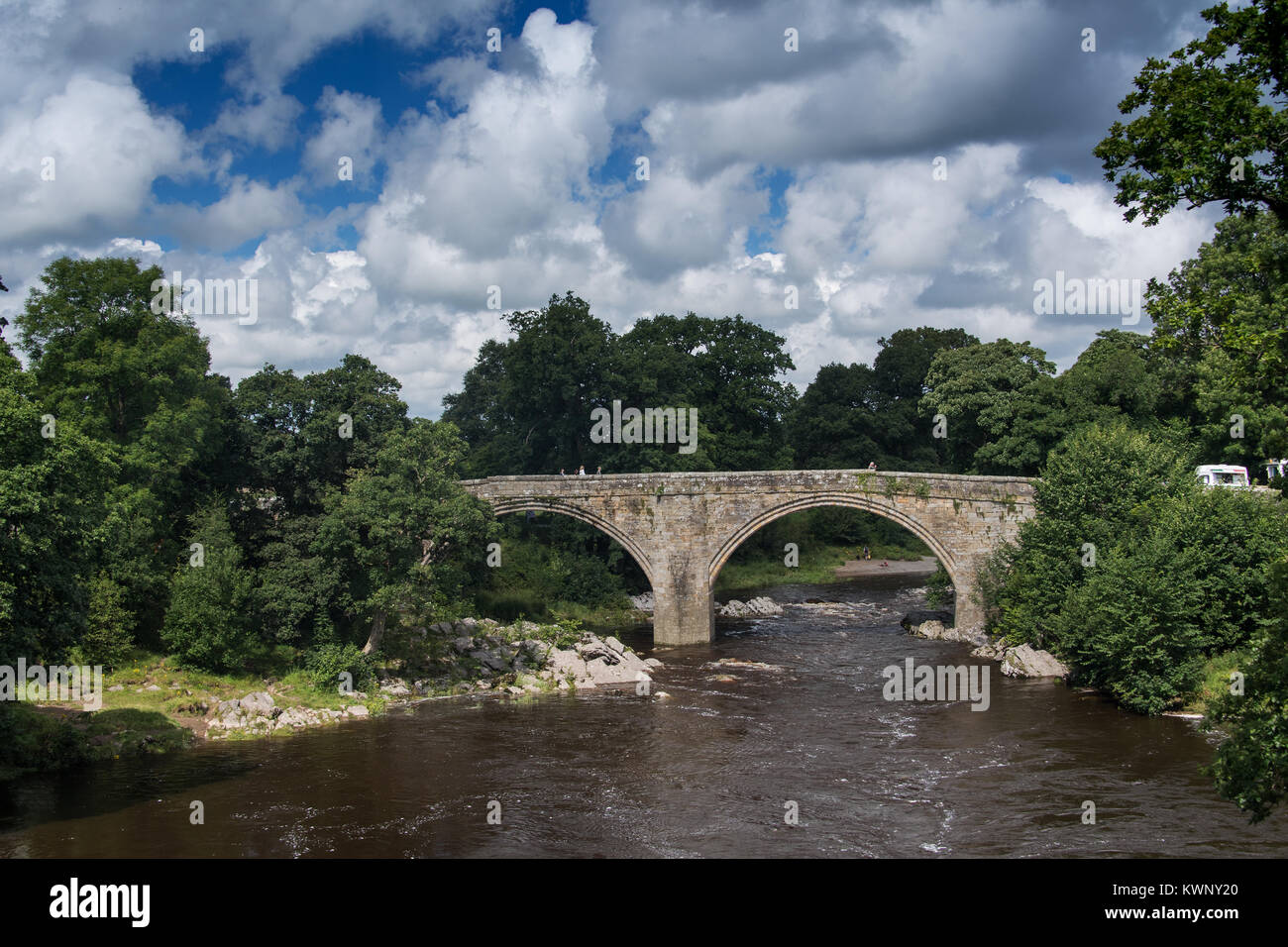 Devils Bridge Over The River Lune At Kirkby Lonsdale Cumbria Uk