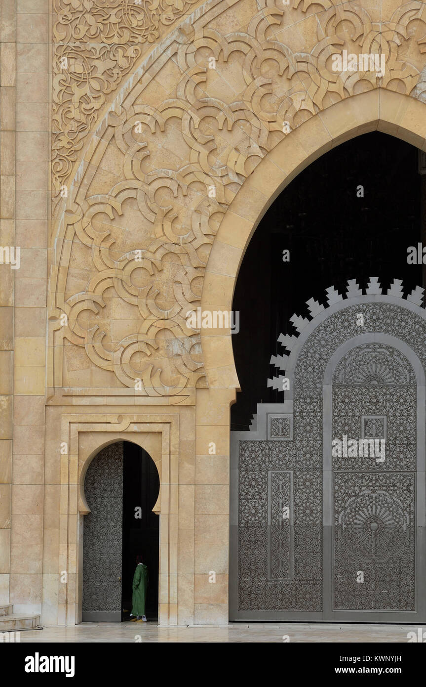 Hassan II Mosque, Casablanca, Casablanca-Settat, Morocco, North Africa Stock Photo