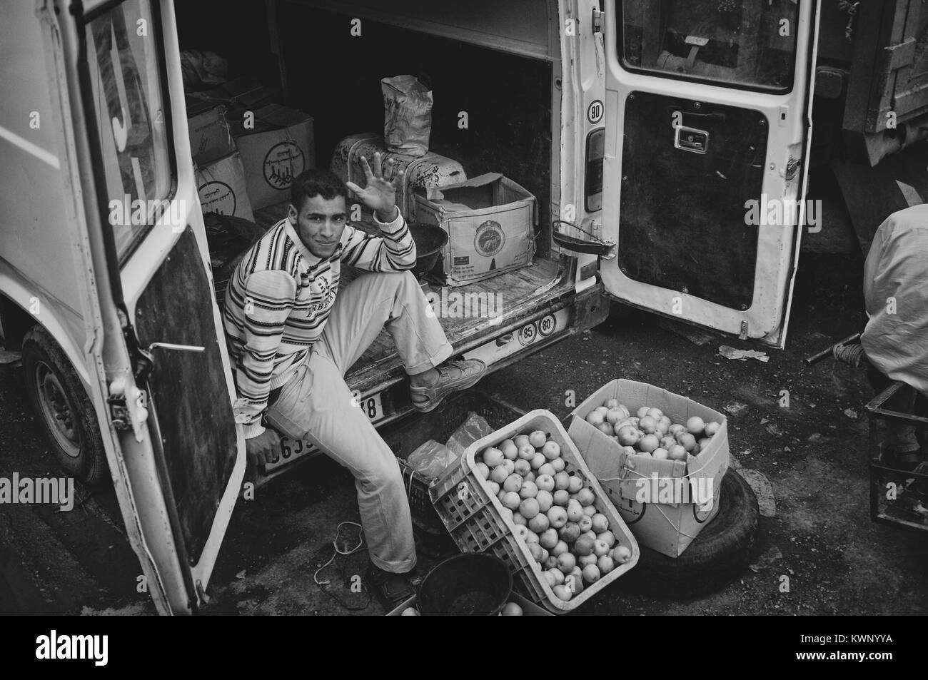 Market vendor, Morocco, North Africa Stock Photo