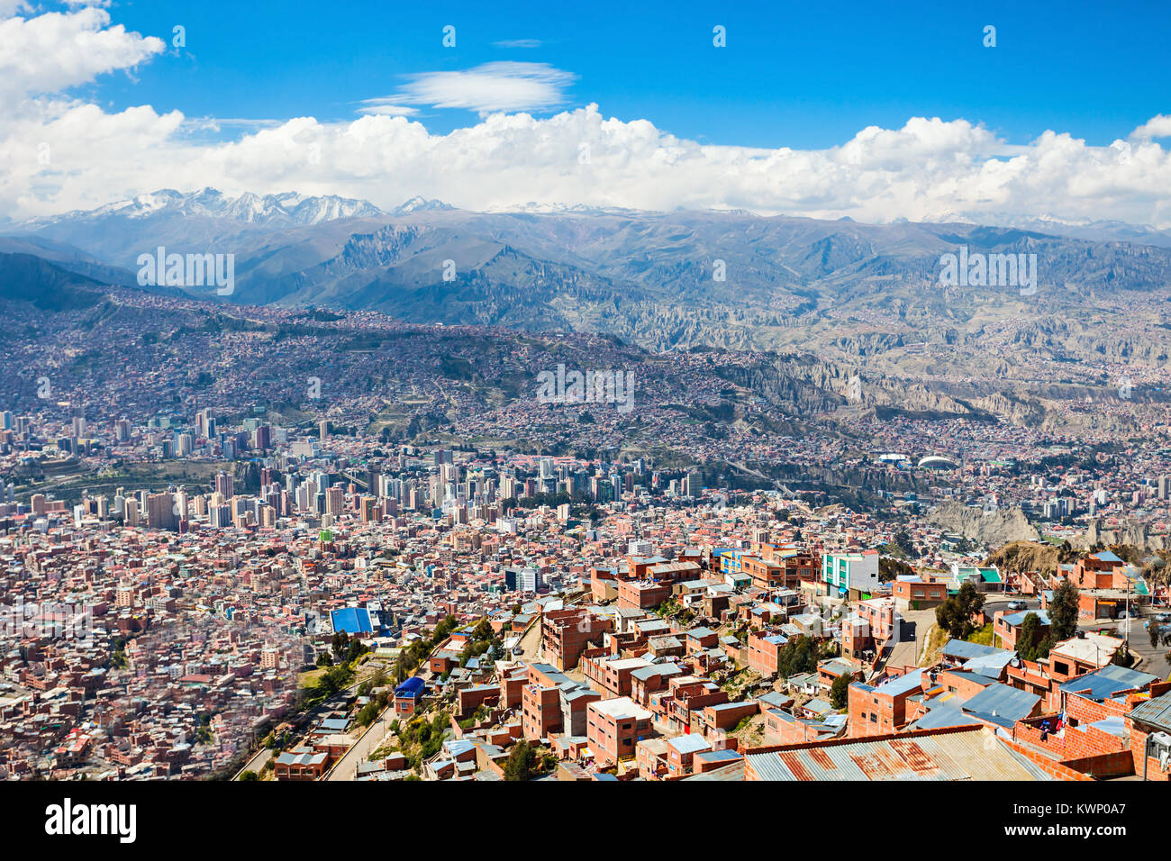 Nuestra Senora de La Paz aerial view, Bolivia Stock Photo Alamy