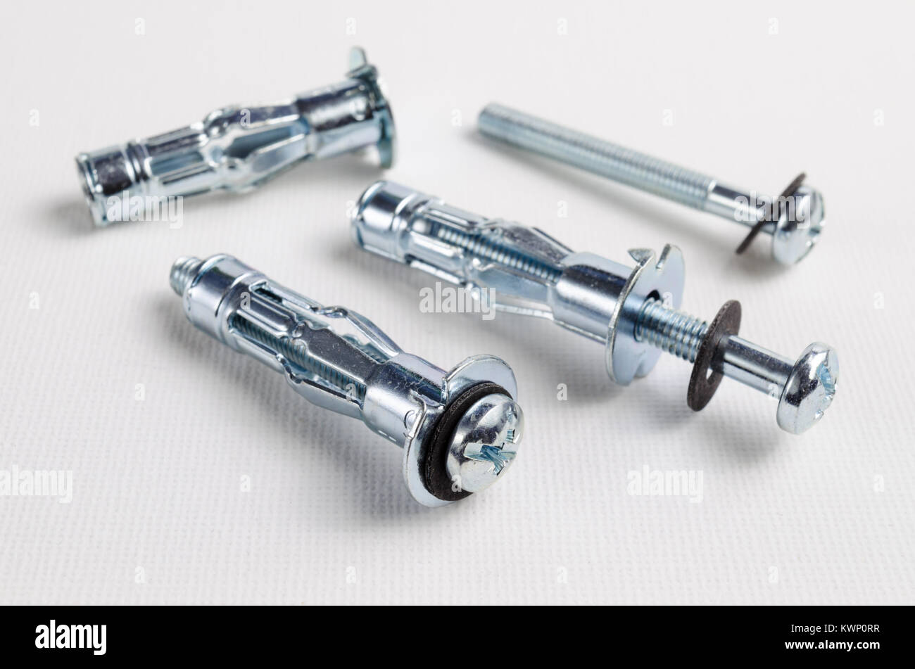 A Studio Photograph of Metal Cavity Wall Fixings / Hollow Wall Anchors