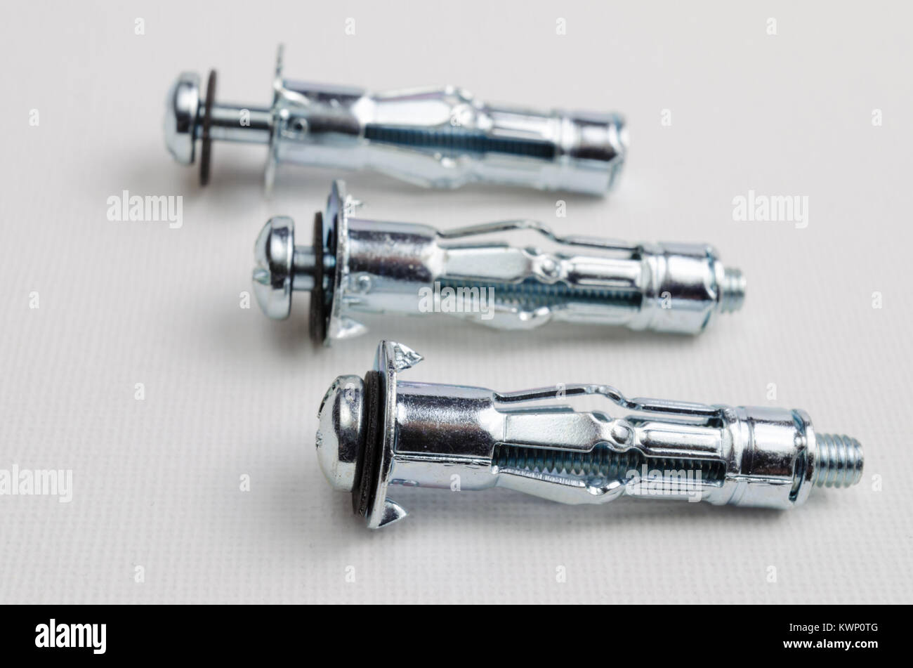 A Studio Photograph of Metal Cavity Wall Fixings / Hollow Wall Anchors