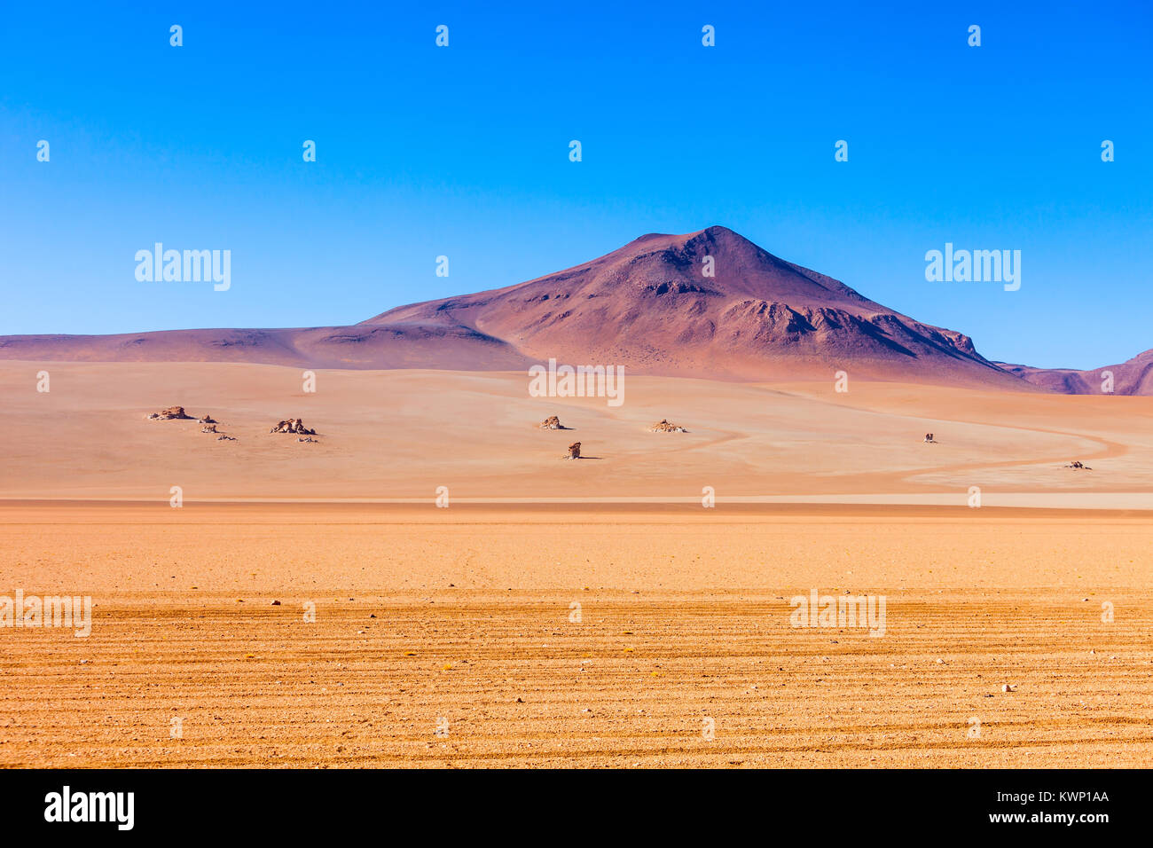 Salvador Dali Desert also known as Dali Valley is an extremely barren valley of southwestern Bolivia Stock Photo
