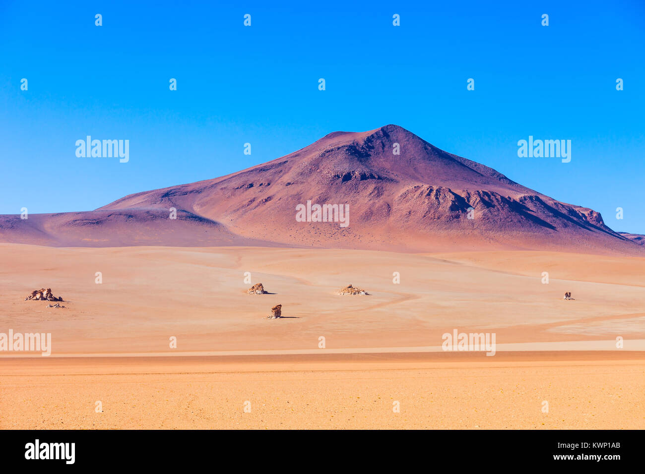 Salvador Dali Desert, also known as Dali Valley is an extremely barren valley of southwestern Bolivia Stock Photo