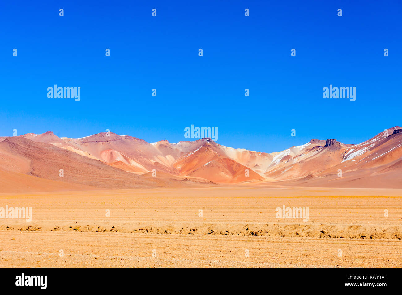 Salvador Dali Desert, also known as Dali Valley is an extremely barren valley of southwestern Bolivia Stock Photo