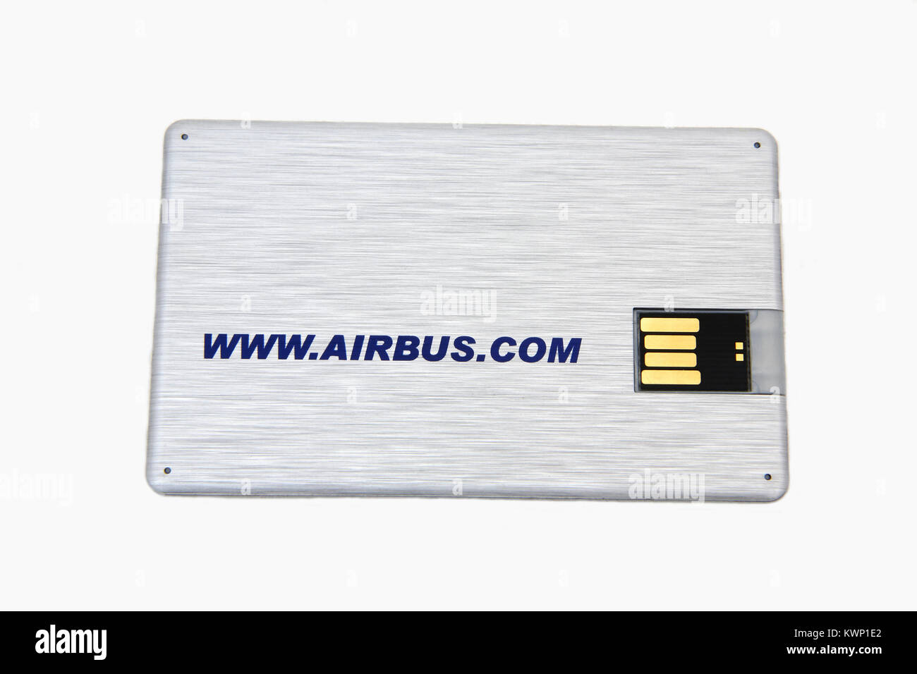 A Promotional USB Memory Card With Airbus Website Stock Photo
