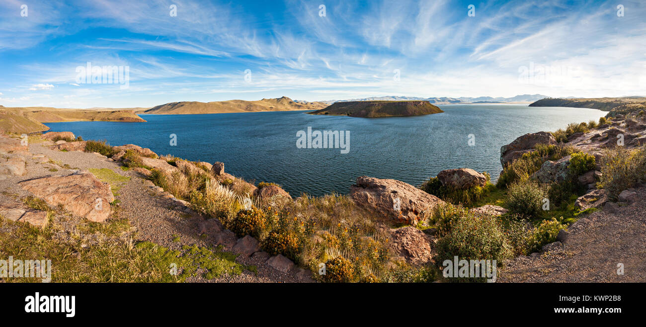 Lake Umayo is a lake in the Puno Region of Peru Stock Photo