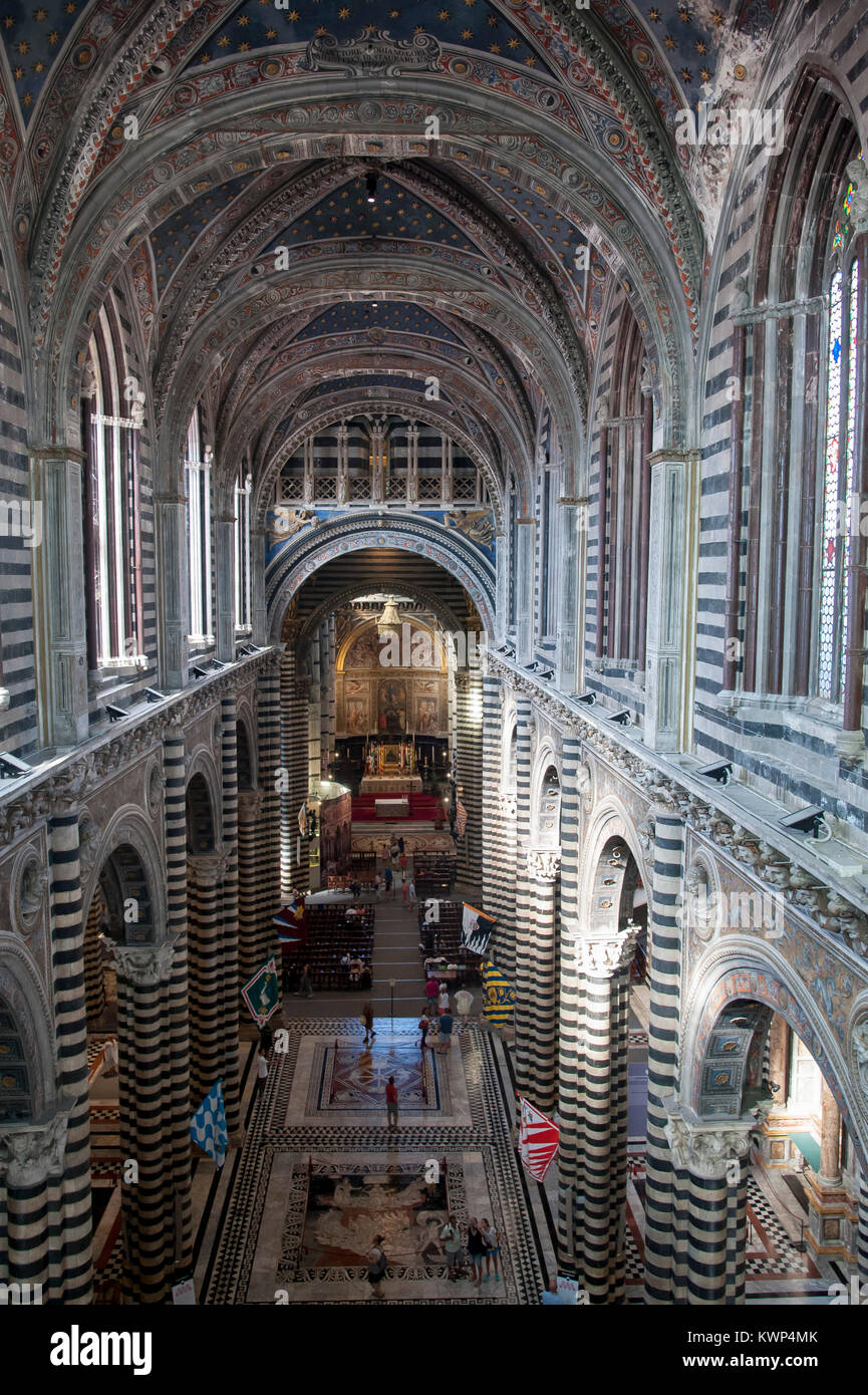 Porta del Cielo (Gate of Heaven) in Romanesque and Italian Gothic Cattedrale Metropolitana di Santa Maria Assunta (Siena Cathedral of Assumption of Ma Stock Photo