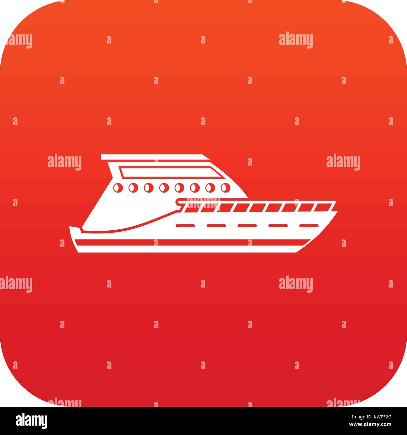Yacht icon digital red Stock Vector Image & Art - Alamy