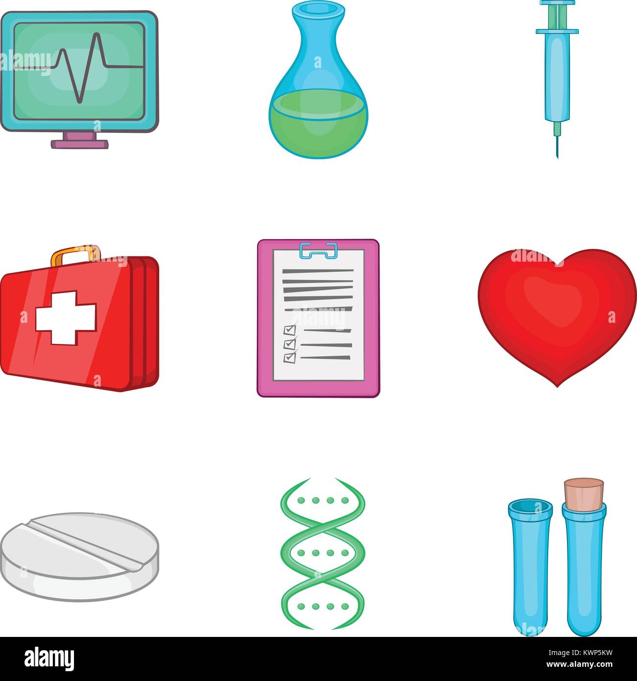 Cure the tooth icons set, cartoon style Stock Vector Image & Art - Alamy