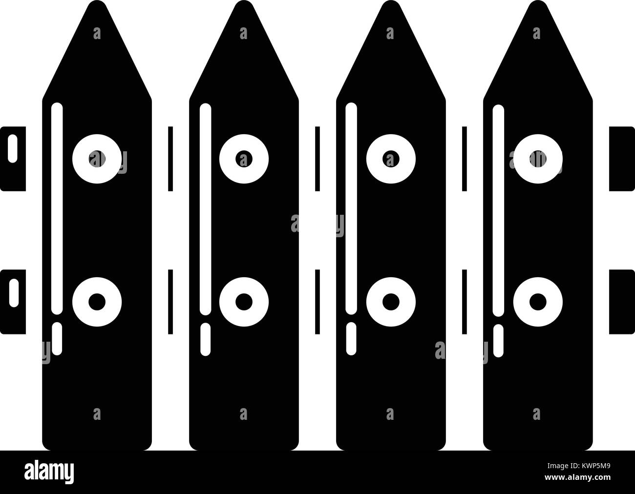 Fence rustic icon, simple black style Stock Vector Image & Art - Alamy