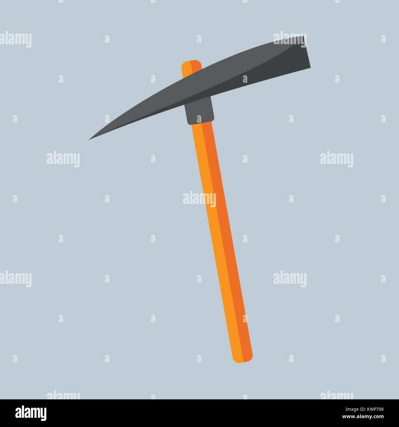 Simple Flat Style Pickaxe Mining Vector Illustration Graphic Design