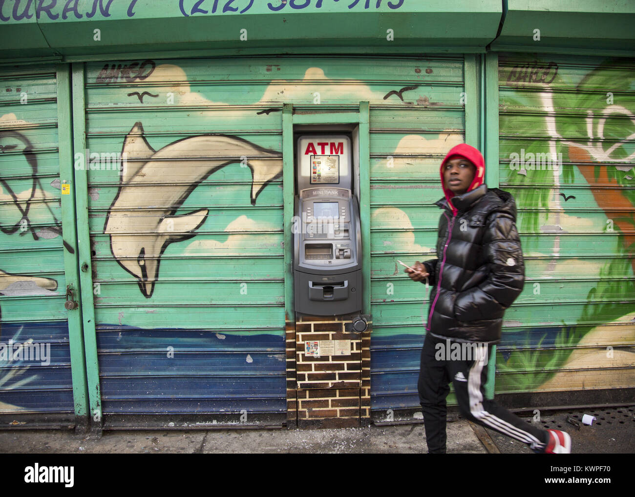 Shuttered seafood restaurant on the Lower East Side in Manhattan, New
