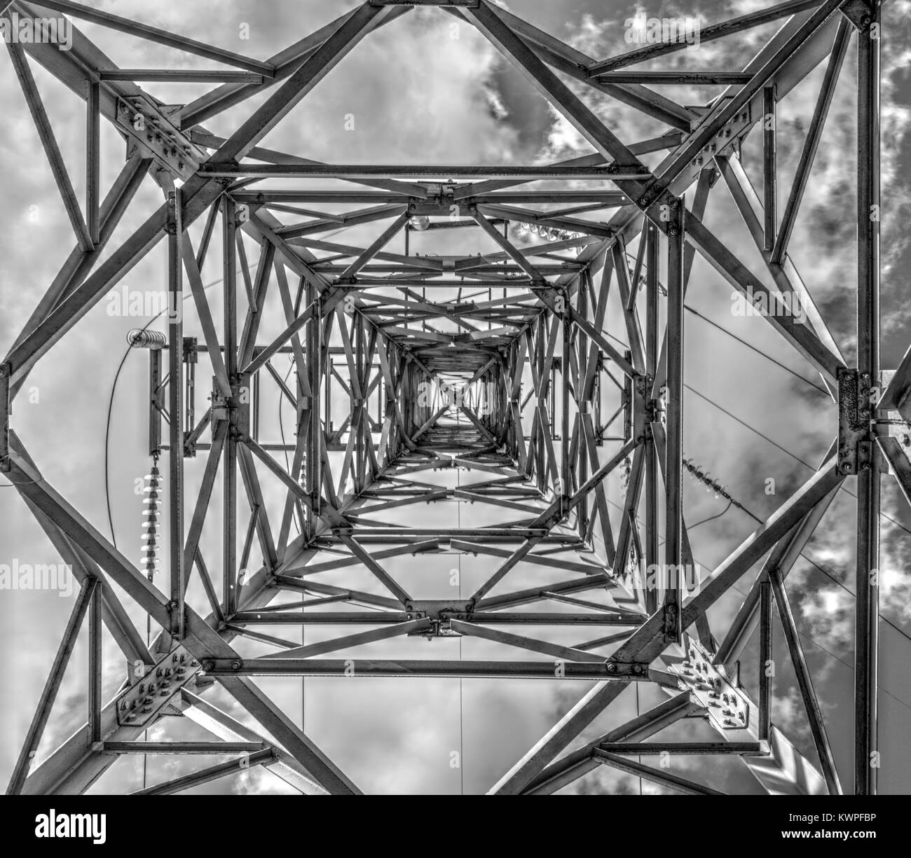 Industrial construction background in black and white Stock Photo - Alamy