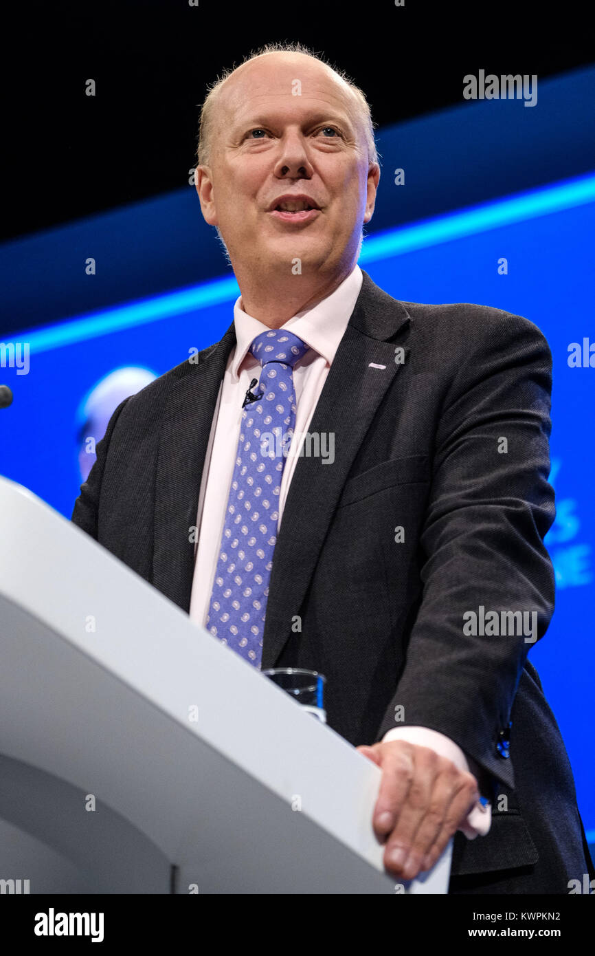 Chris Grayling addresses the Conservative Party Conference at