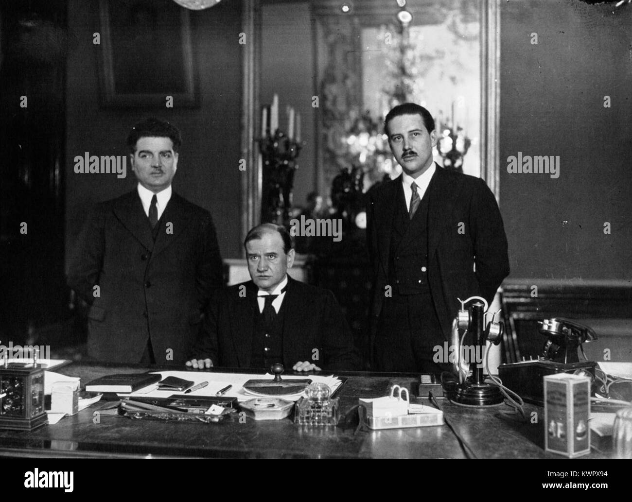 Édouard-Daladier-bureau-1933 Stock Photo