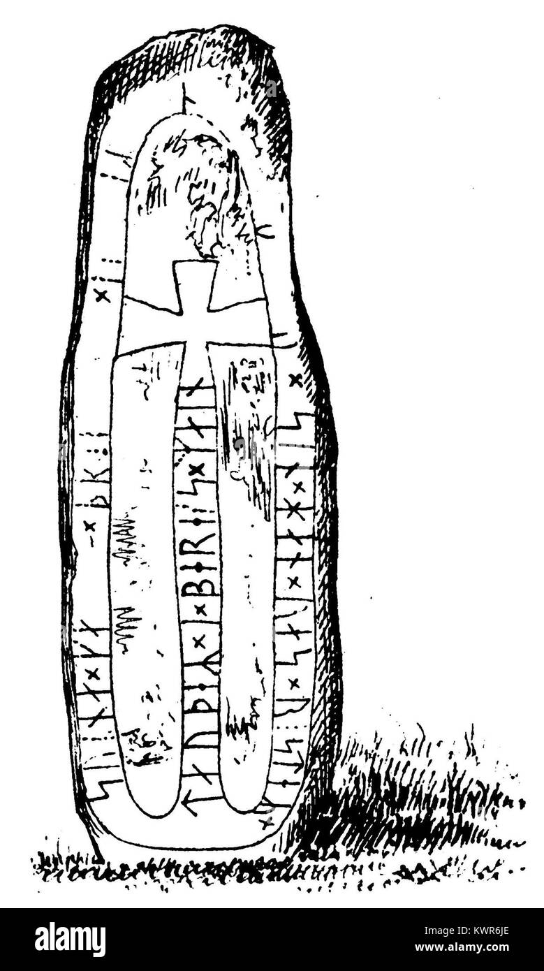 Viking age runestone inscription Cut Out Stock Images & Pictures - Alamy