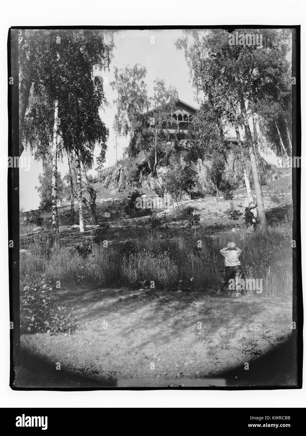 Ø.Aker. Sarabråten. Th. Th. Heftyes villa 1897 - NB MS G4 0532 Stock Photo