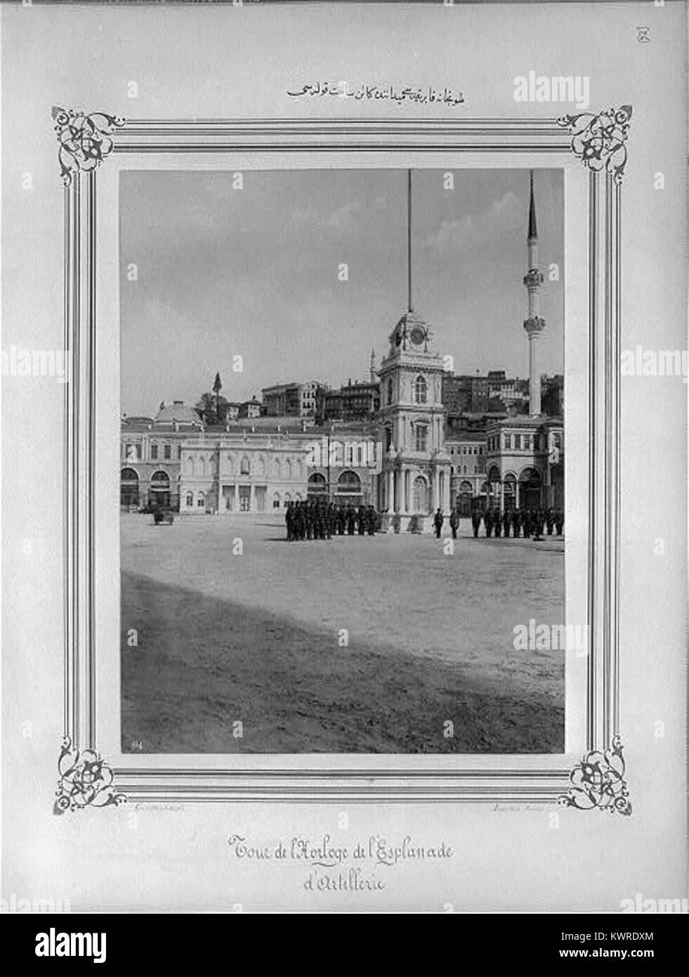 İstanbul, Tophane (Nusretiye) Saat Kulesi 1880-1893 yılları Stock Photo