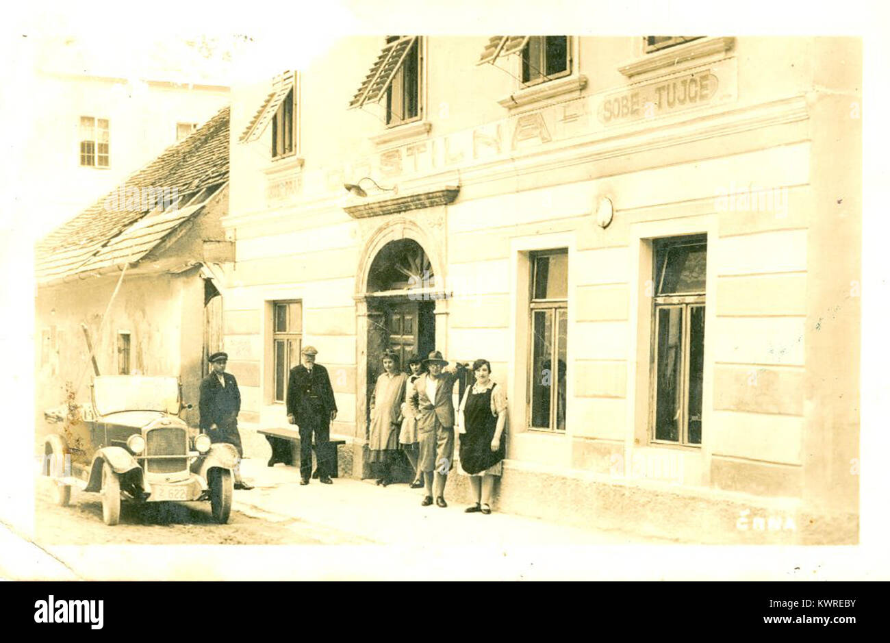 Razglednica Črne na Koroškem 1930 Stock Photo