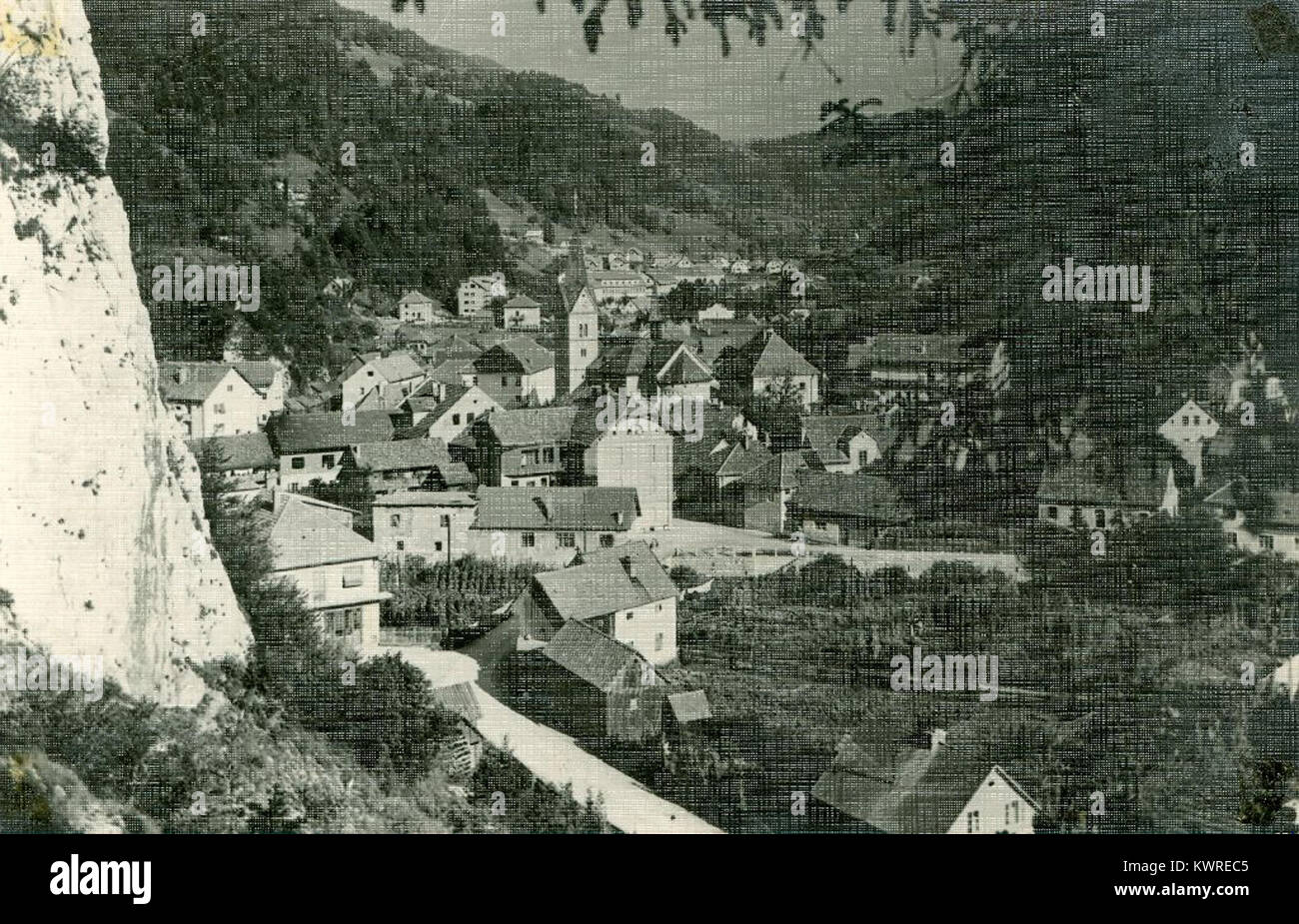 Razglednica Črne na Koroškem 1952 Stock Photo