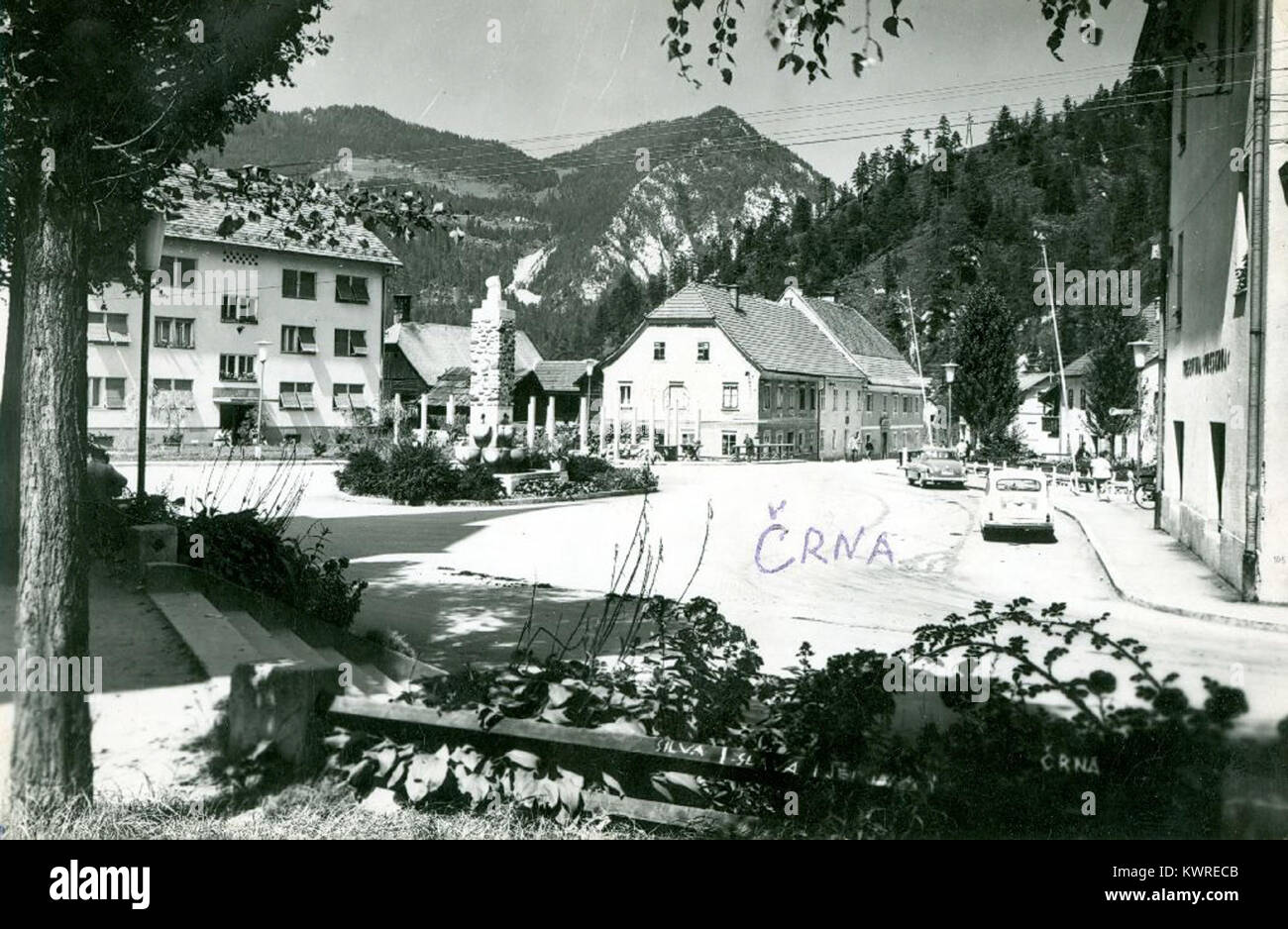 Razglednica Črne na Koroškem 1964 (2) Stock Photo