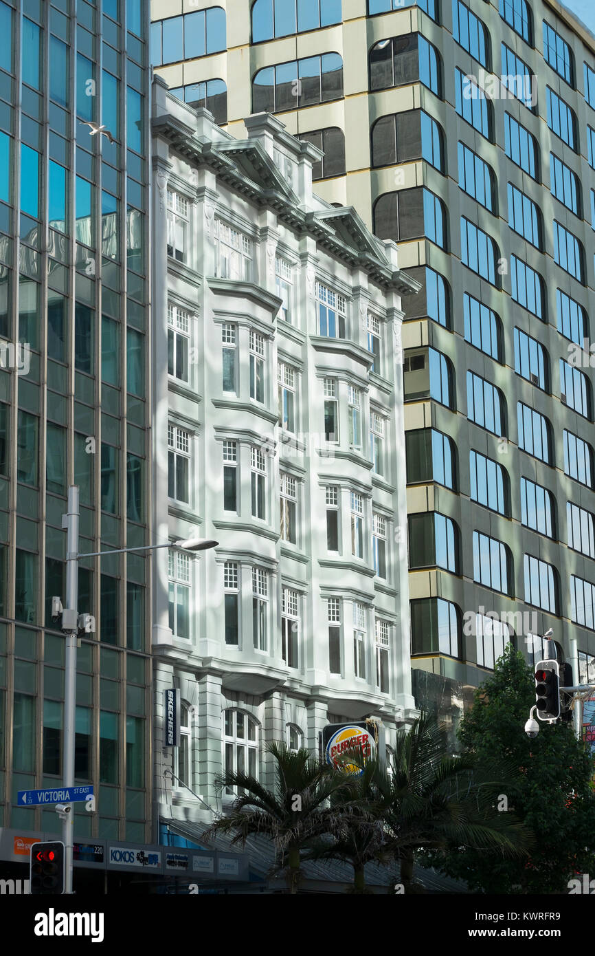Old and new buildings in Auckland, New Zealand Stock Photo - Alamy