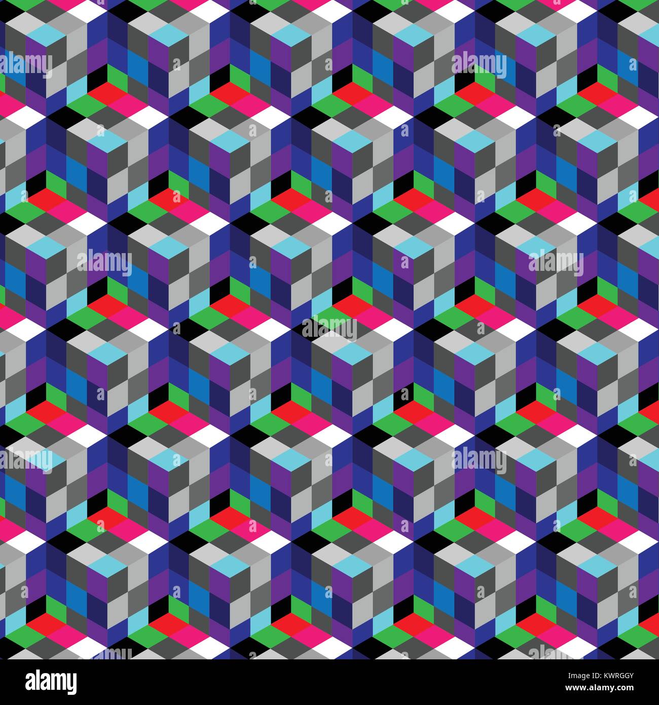 Abstract Cube Pattern Colorful Design Geometric 3d Vector Wallpaper Cube Pattern Background Stock Vector Image Art Alamy
