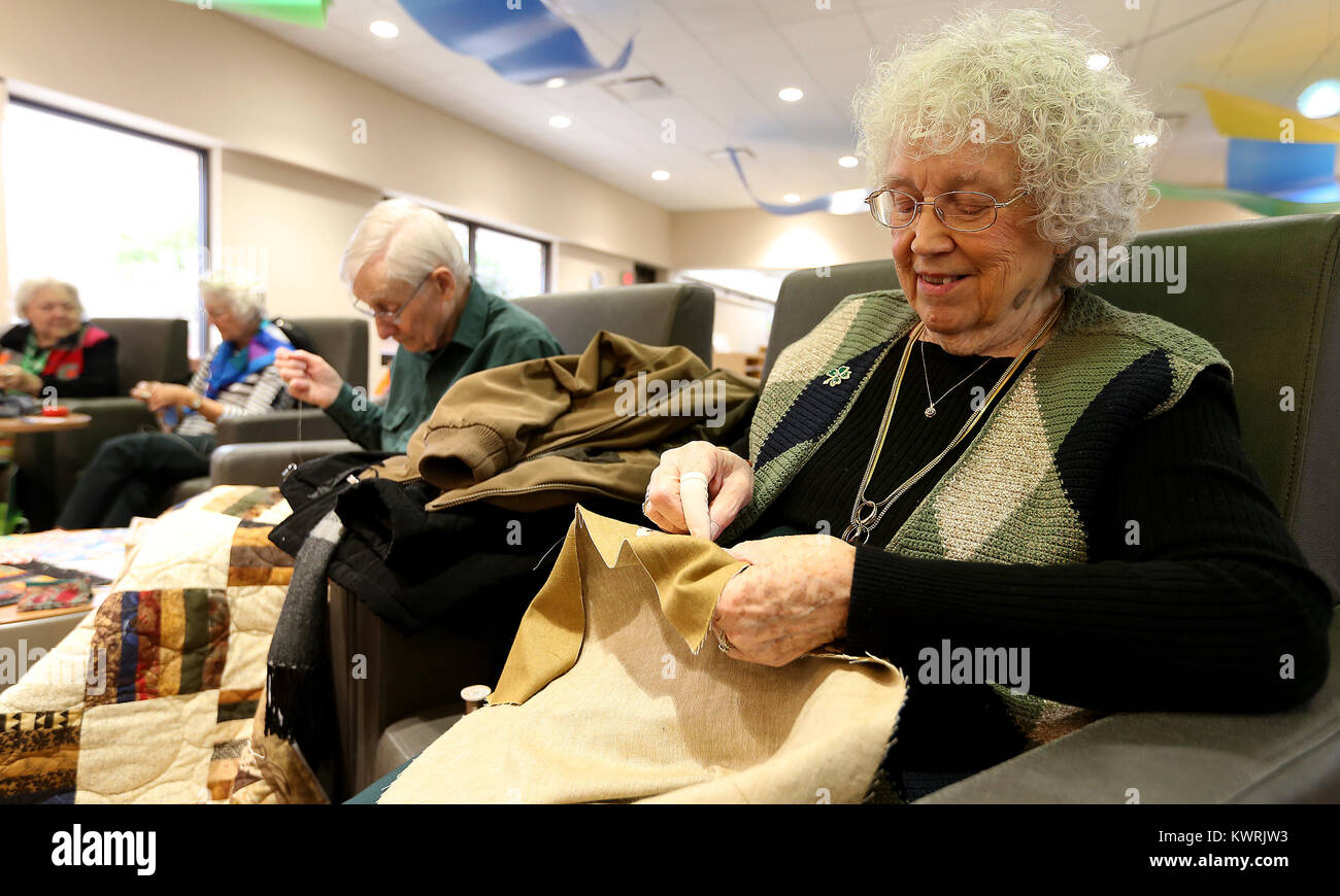 Bettendorf, Iowa, USA. 17th Mar, 2017. Donna Lanman and her husband
