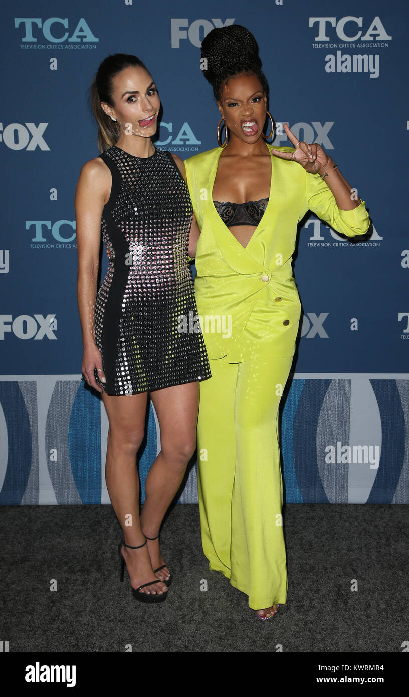 Pasadena. Ca. 4th Jan, 2018. Jordana Brewster and Michelle Mitchenor at the FOX Winter TCA 2018 All-Star Party at the Langham Huntington Hotel in Pasadena, California on January 4, 2018. Credit: Faye Sadou/Media Punch/Alamy Live News Stock Photo