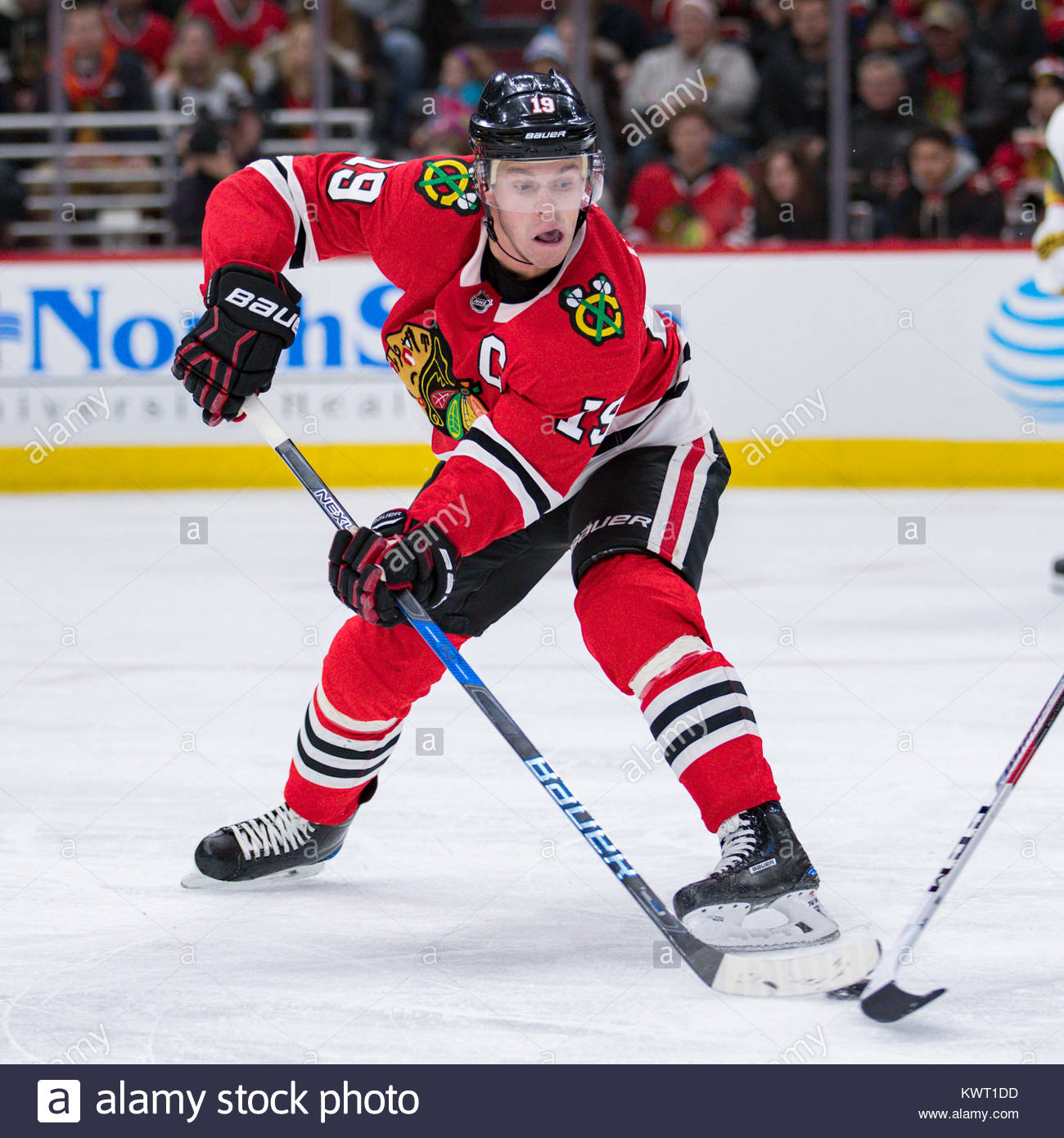 chicago illinois usa 05th jan 2018 blackhawk 19 jonathan