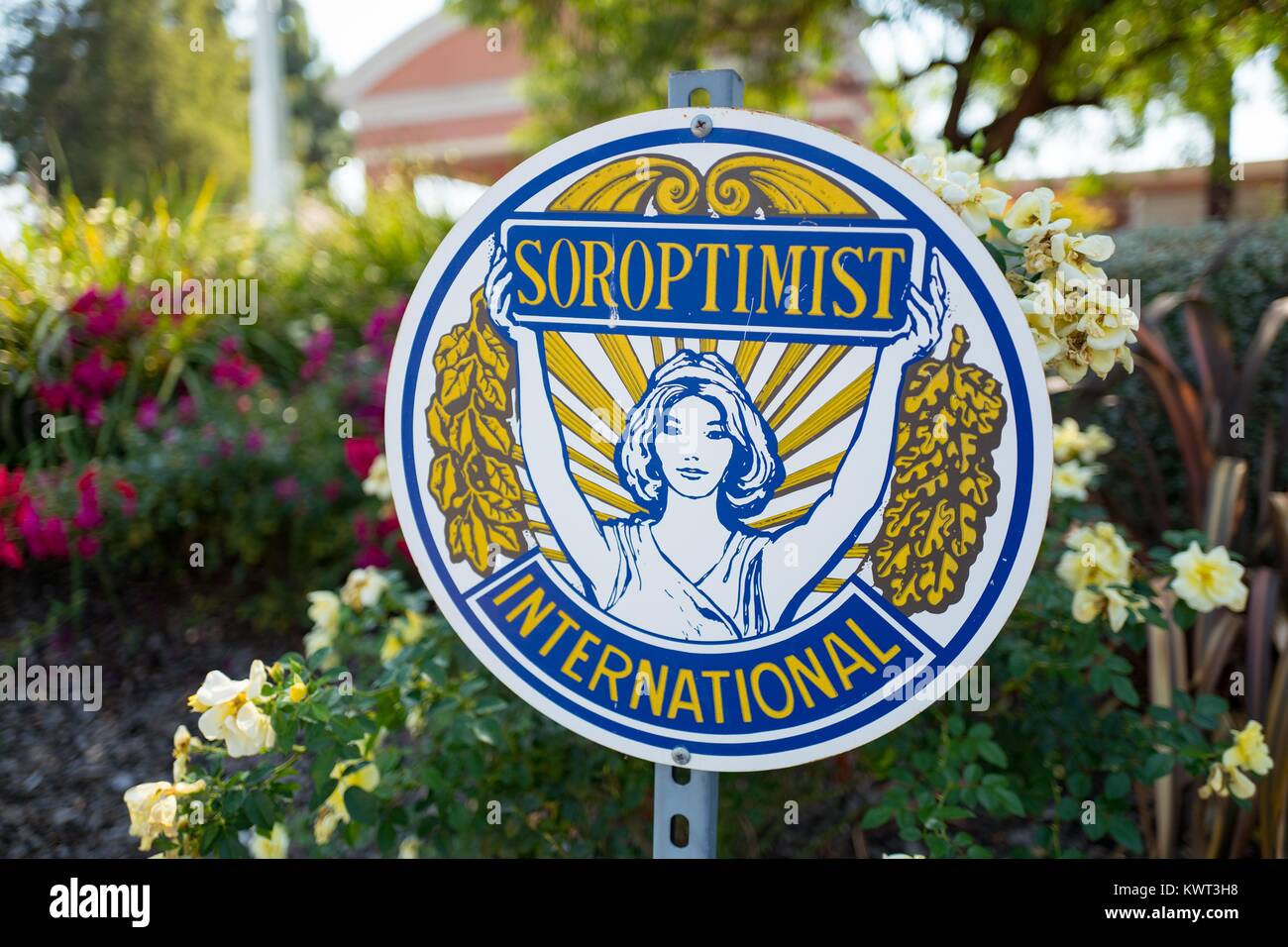Signage for Soroptimist International, an organization dedicated to
