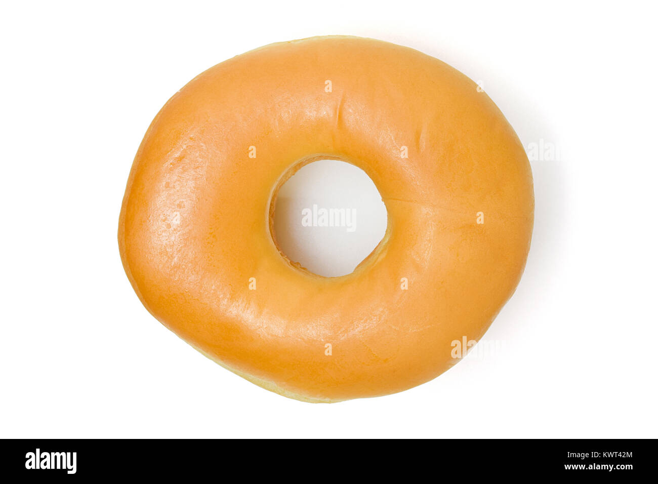 donut isolated on a white background - top view Stock Photo - Alamy