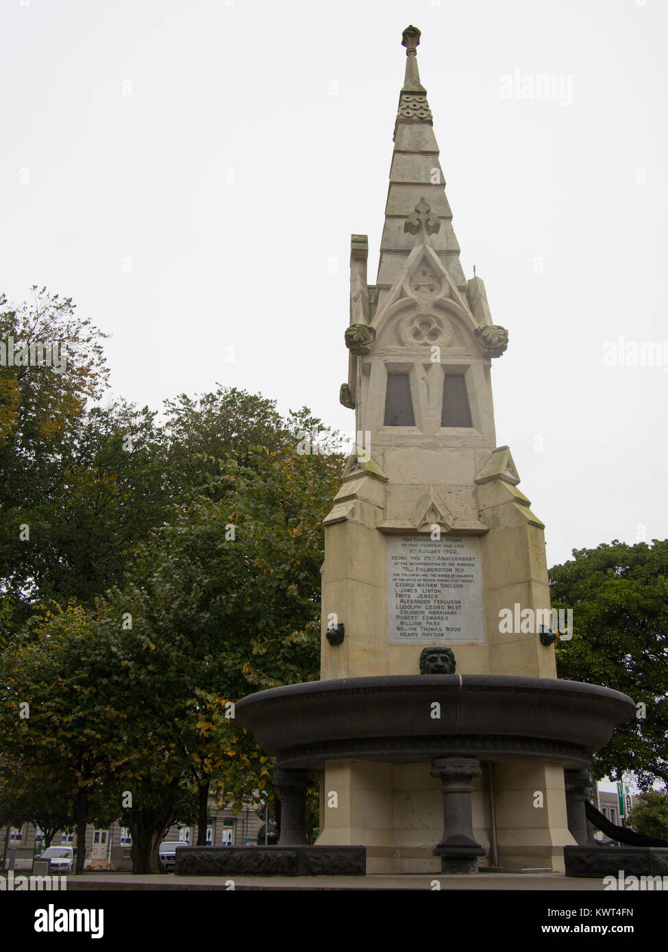 Palmerston North Incorporation Monument Stock Photo Alamy