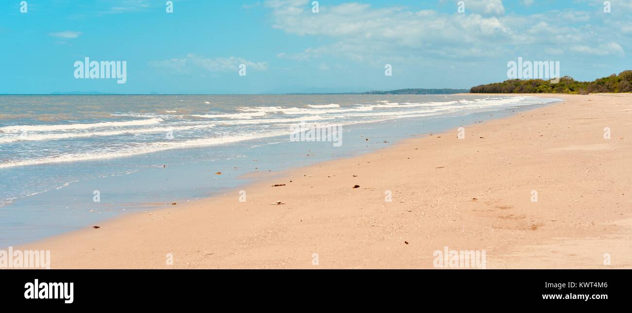 A remote tropical deserted beach, Balgal Beach, Queensland, Australia