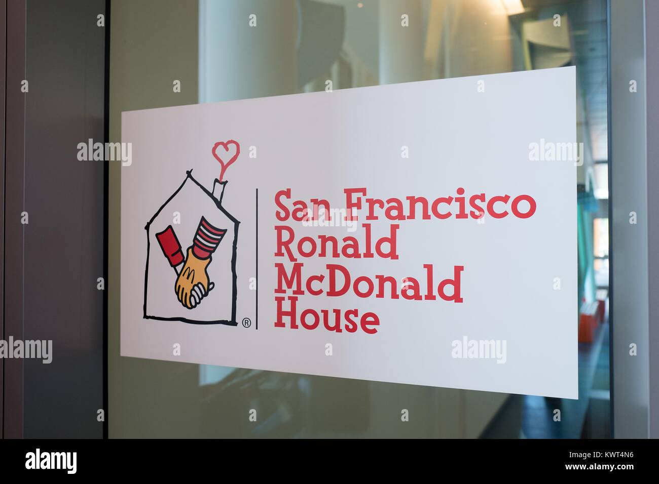 Signage for the San Francisco branch of the Ronald McDonald house