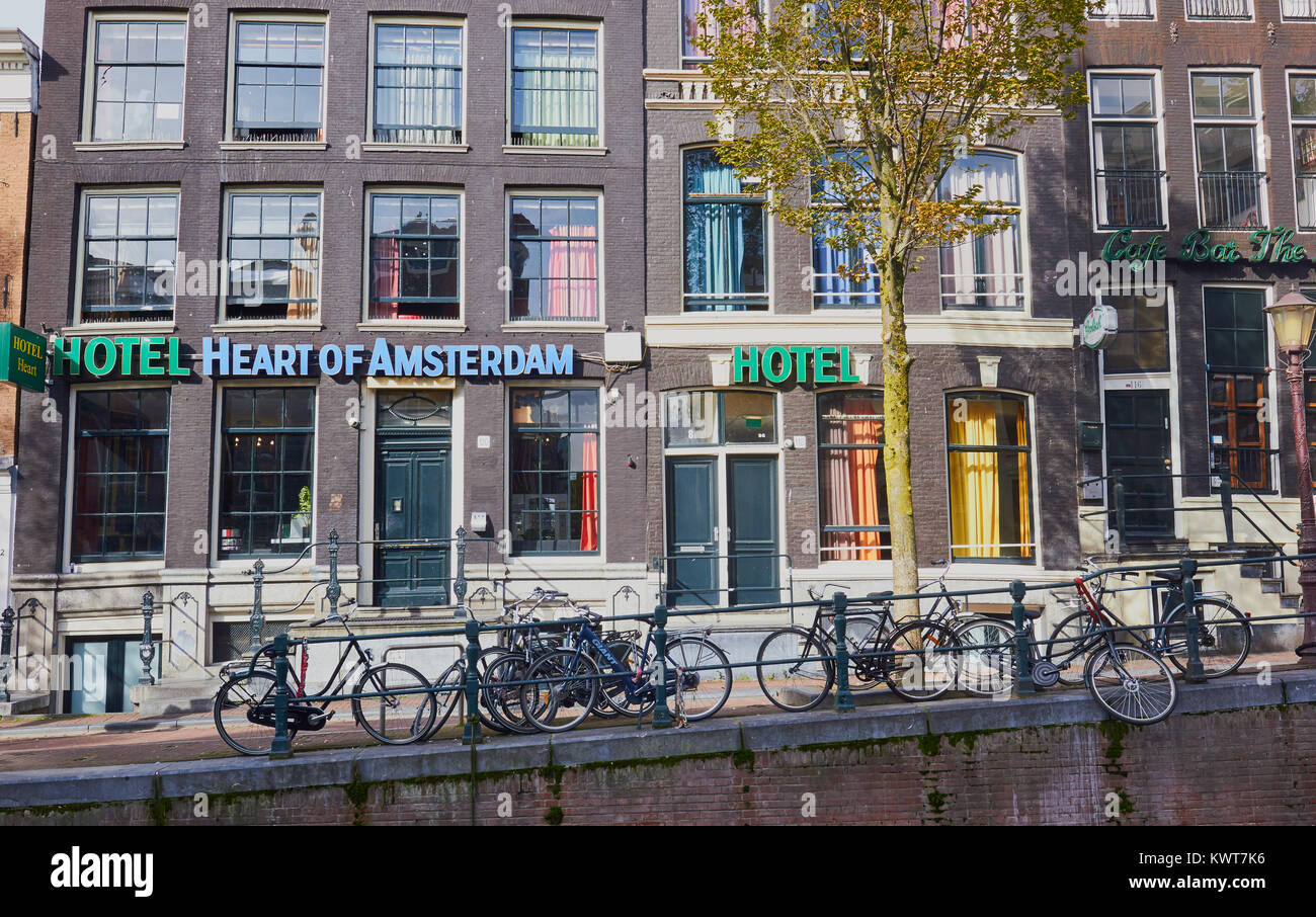 Hotel Heart of a hostel in the red light district (De Holland Stock Photo - Alamy