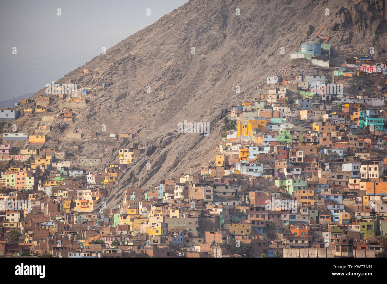A colorful neighborhood on the outskirts of Lima, Peru Stock Photo Alamy