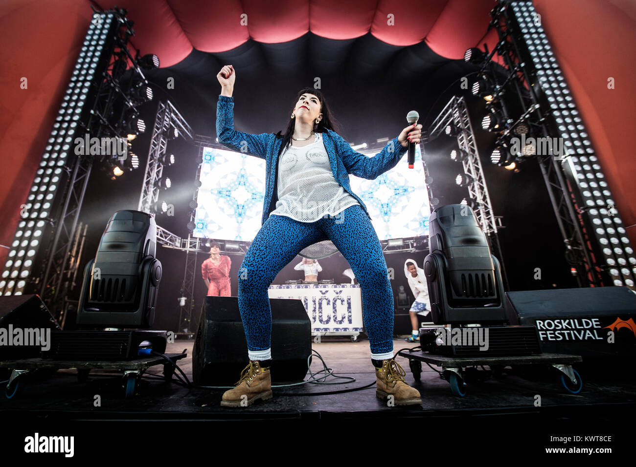 The Swedish grime rapper Gnučči (Ana Rab) performs a live concert at ...