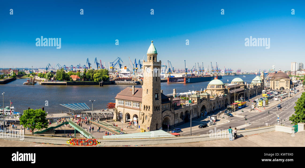 hamburg-harbour-and-river-elbe-in-summer-stock-photo-alamy
