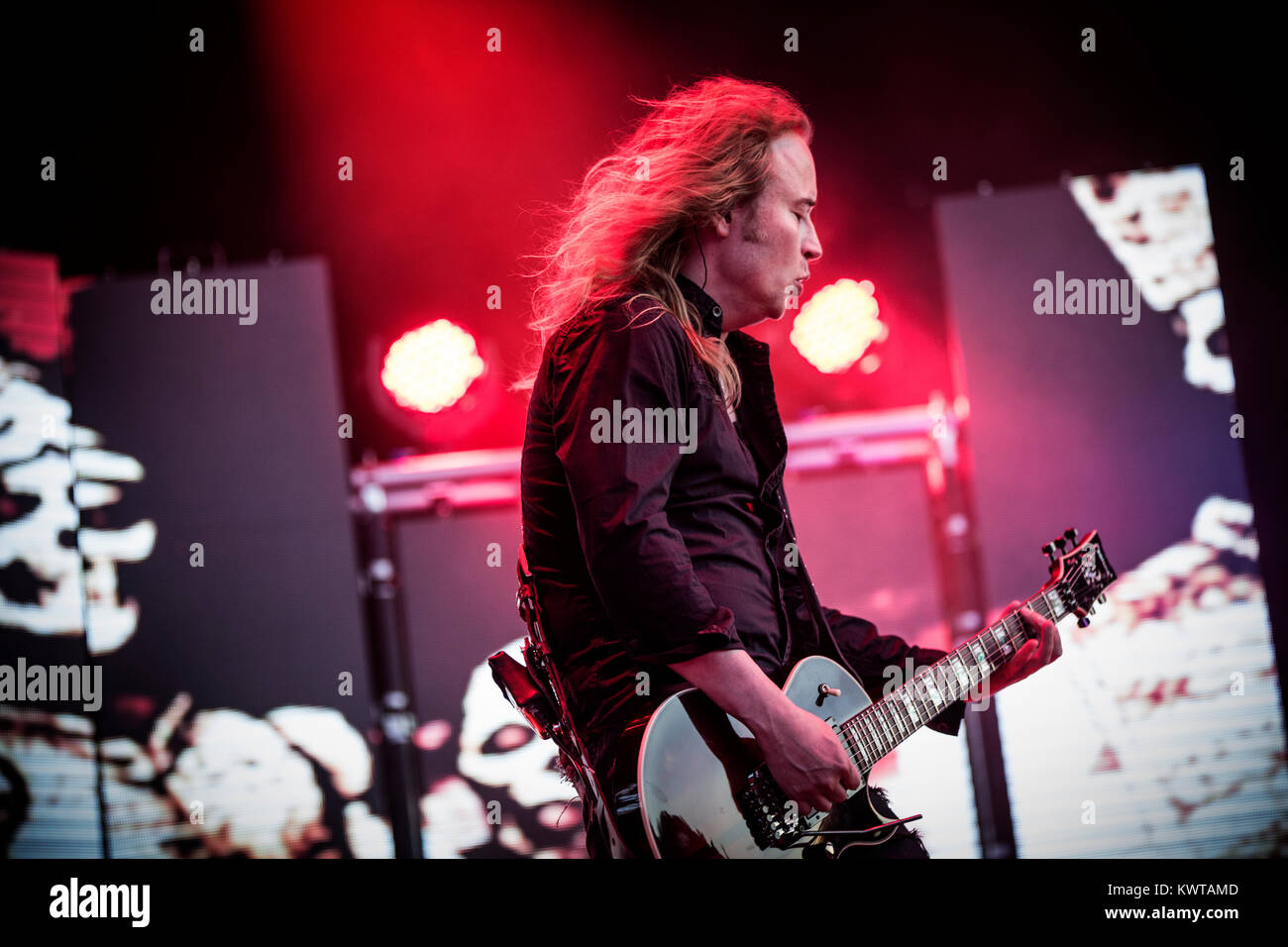 The German thrash metal band Kreator performs a live concert at the Danish heavy metal festival