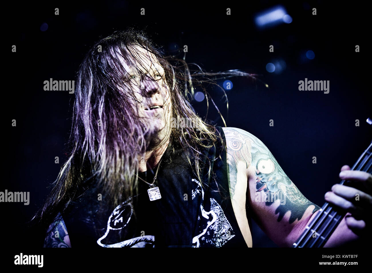 The American heavy metal band Machine Head performs a live concert at